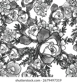 Abstrakte Eleganz nahtloses Muster mit floralem Hintergrund