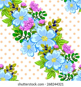 Abstract Elegance Seamless pattern with floral background