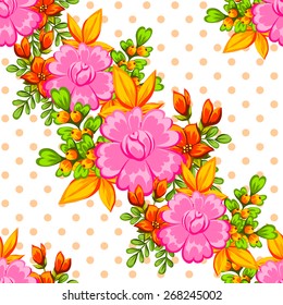 Abstract Elegance Seamless pattern with floral background