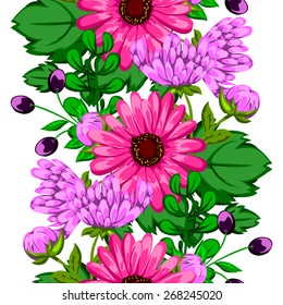 Abstract Elegance Seamless pattern with floral background