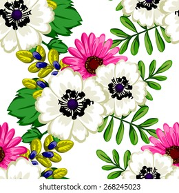 Abstract Elegance Seamless pattern with floral background