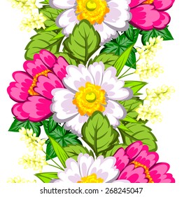 Abstract Elegance Seamless pattern with floral background