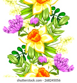 Abstract Elegance Seamless pattern with floral background