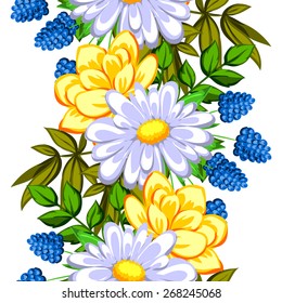 Abstract Elegance Seamless pattern with floral background
