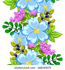 Abstract Elegance Seamless pattern with floral background