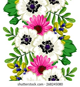 Abstract Elegance Seamless pattern with floral background