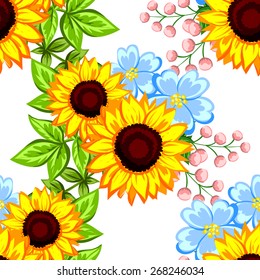 Abstract Elegance Seamless pattern with floral background