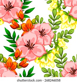 Abstract Elegance Seamless pattern with floral background