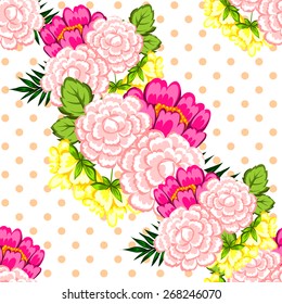 Abstract Elegance Seamless pattern with floral background