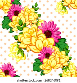 Abstract Elegance Seamless pattern with floral background