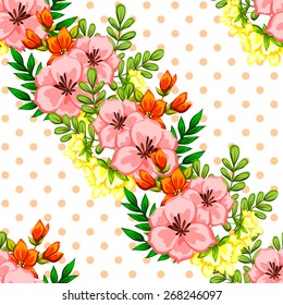 Abstract Elegance Seamless pattern with floral background