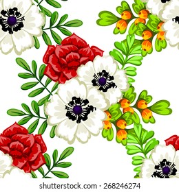 Abstract Elegance Seamless pattern with floral background