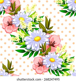 Abstract Elegance Seamless pattern with floral background