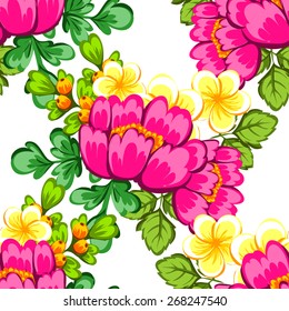 Abstract Elegance Seamless pattern with floral background