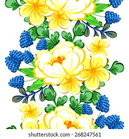 Abstract Elegance Seamless pattern with floral background