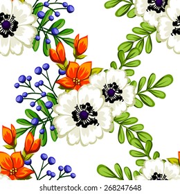 Abstract Elegance Seamless pattern with floral background