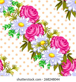 Abstract Elegance Seamless pattern with floral background