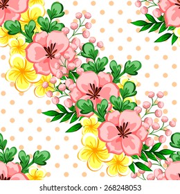 Abstract Elegance Seamless pattern with floral background
