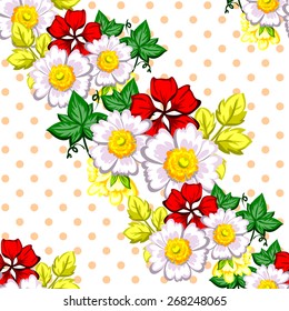 Abstract Elegance Seamless pattern with floral background