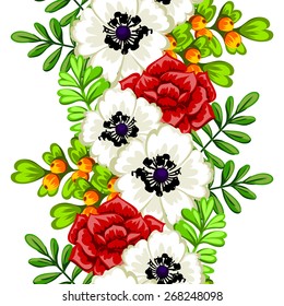 Abstract Elegance Seamless pattern with floral background