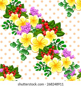 Abstract Elegance Seamless pattern with floral background