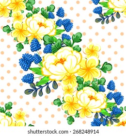 Abstract Elegance Seamless pattern with floral background