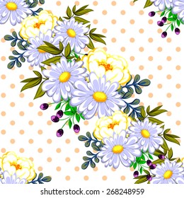 Abstract Elegance Seamless pattern with floral background
