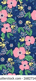 Abstract Elegance Seamless pattern with floral background