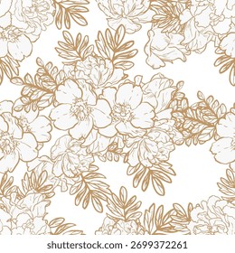 Patrón inconsútil de la elegancia Abstractas con el fondo floral
