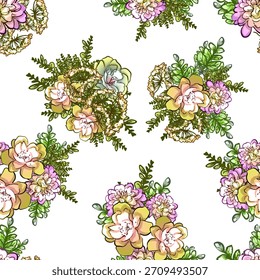 Abstrakte Eleganz nahtloses Muster mit floralem Hintergrund