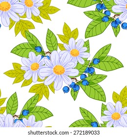 Abstract Elegance Seamless pattern with floral background