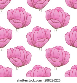 Abstract Elegance Seamless pattern with floral background