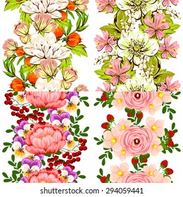 Abstract Elegance Seamless pattern with floral background