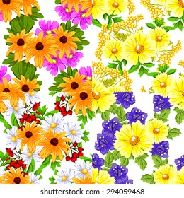 Abstract Elegance Seamless pattern with floral background