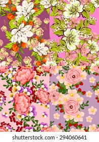 Abstract Elegance Seamless pattern with floral background