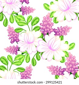 Abstract Elegance Seamless pattern with floral background