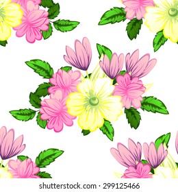 Abstract Elegance Seamless pattern with floral background