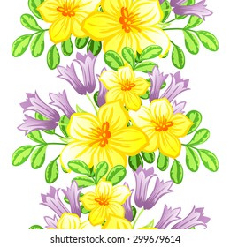 Abstract Elegance Seamless pattern with floral background