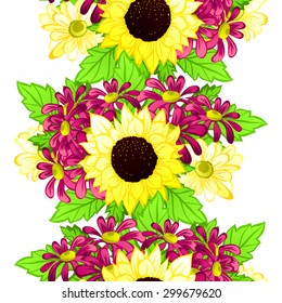 Abstract Elegance Seamless pattern with floral background