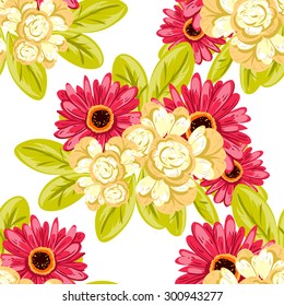Abstract Elegance Seamless pattern with floral background