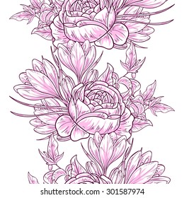 Abstract Elegance Seamless pattern with floral background