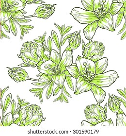 Abstract Elegance Seamless pattern with floral background