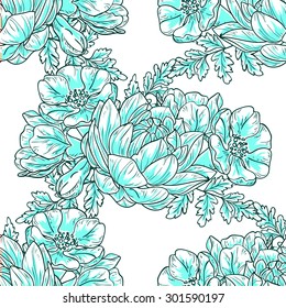 Abstract Elegance Seamless pattern with floral background