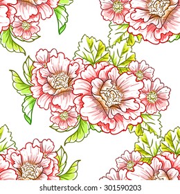 Abstract Elegance Seamless pattern with floral background