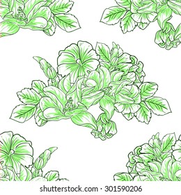 Abstract Elegance Seamless pattern with floral background