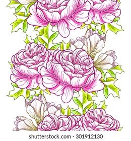 Abstract Elegance Seamless pattern with floral background