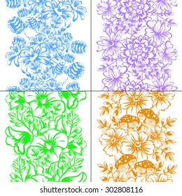 Abstract Elegance Seamless pattern with floral background