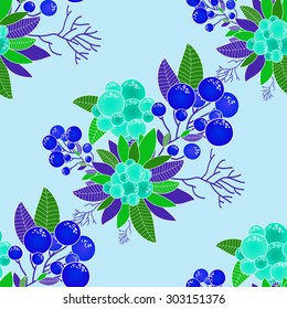 Abstract Elegance Seamless pattern with floral background. Vector pattern with flowers and plants. Floral decor. Original floral seamless background.