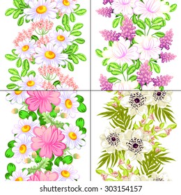 Abstract Elegance Seamless pattern with floral background