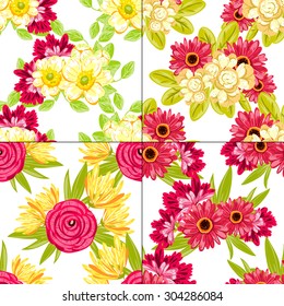 Abstract Elegance Seamless pattern with floral background